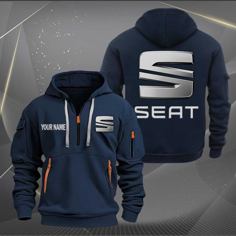 Sportswearmerch Seat Car Personalized Half Zip Hoodie For Fan