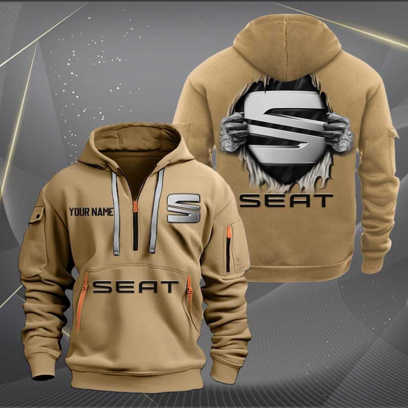 Sportswearmerch Seat Car Personalized Half Zip Hoodie For Fan
