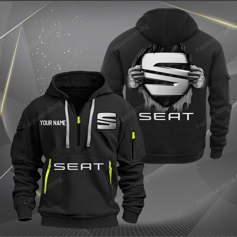 Sportswearmerch Seat Car Personalized Half Zip Hoodie For Fan