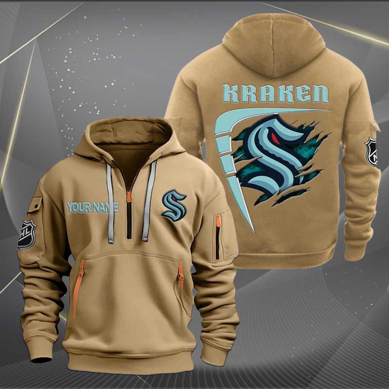 Sportswearmerch Seattle Kraken NHL Personalized Half Zip Hoodie For Fan