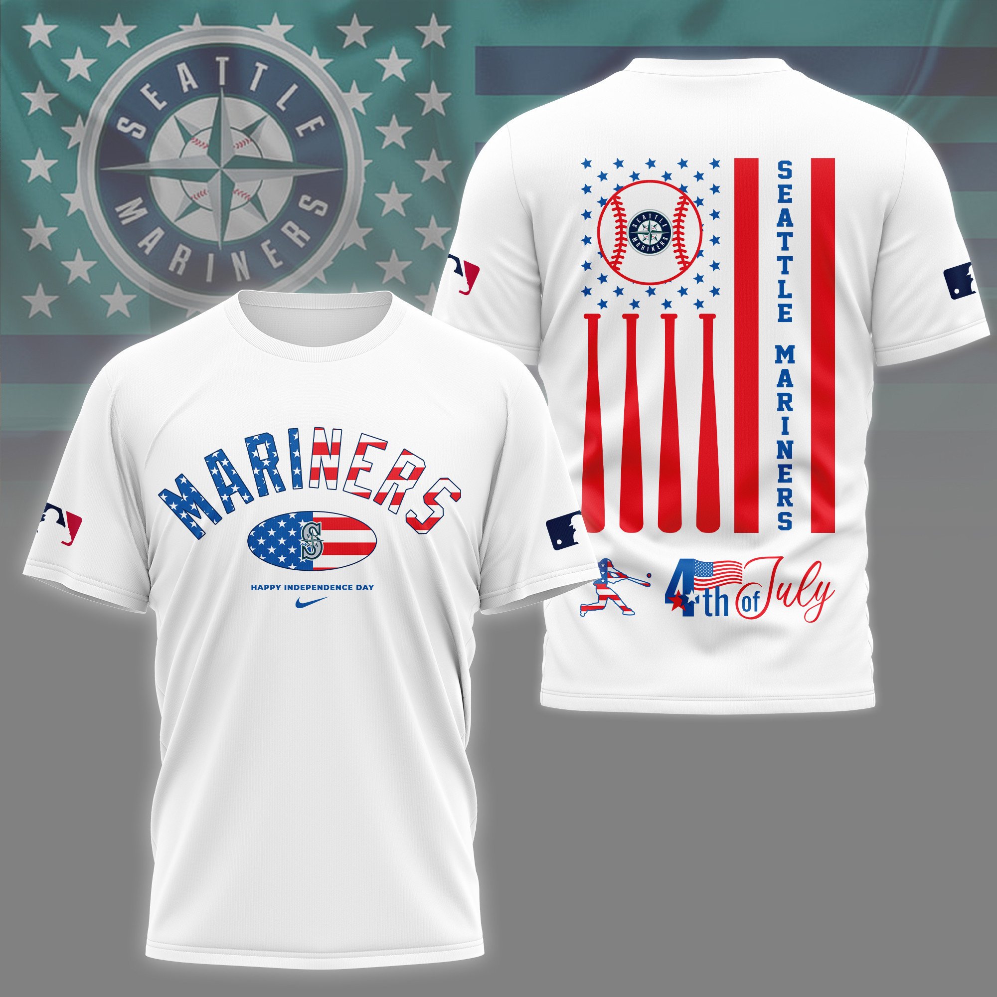 Sportswearmerch Seattle Mariners MLB Personalized T-shirt For Fan
