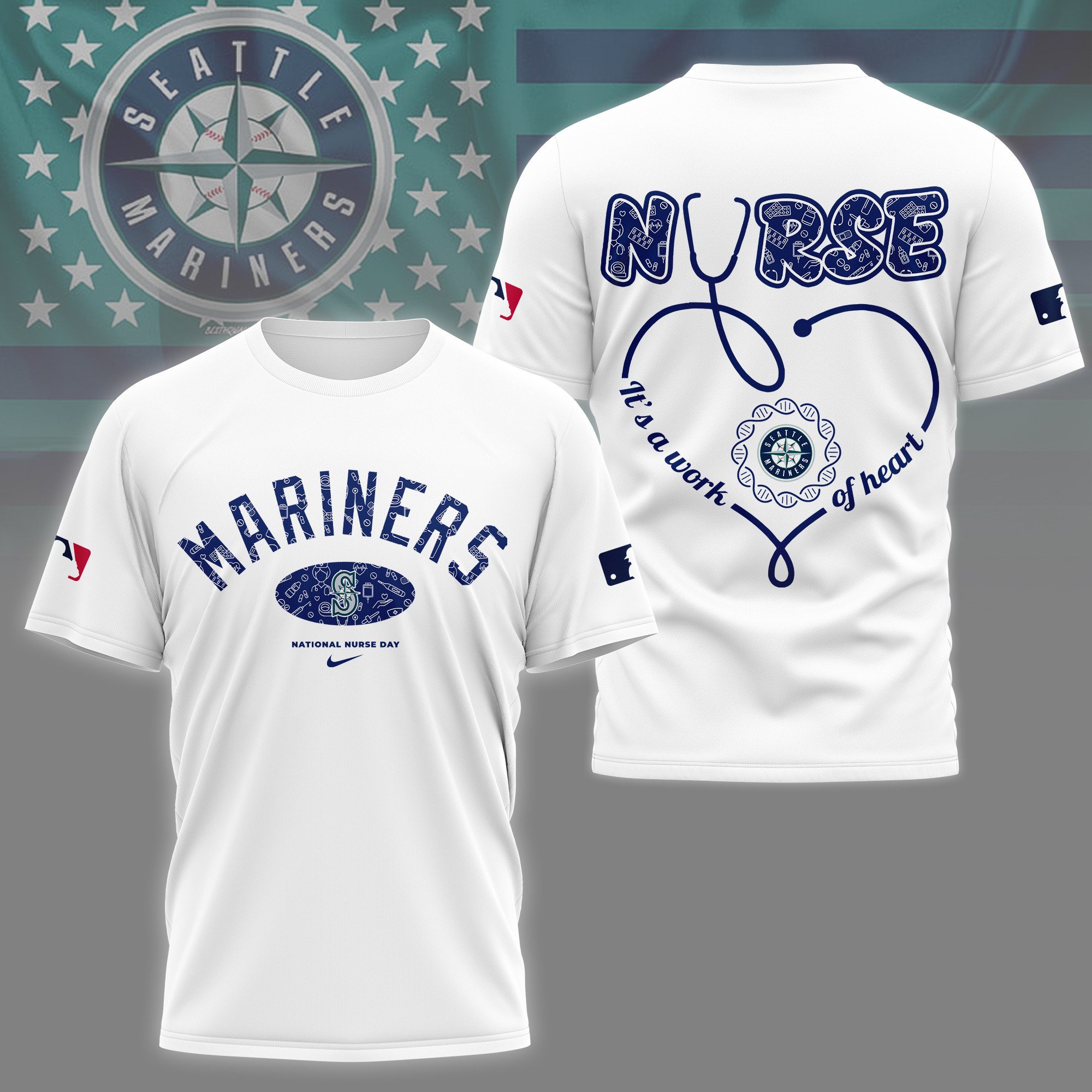Sportswearmerch Seattle Mariners MLB Personalized T-shirt For Fan