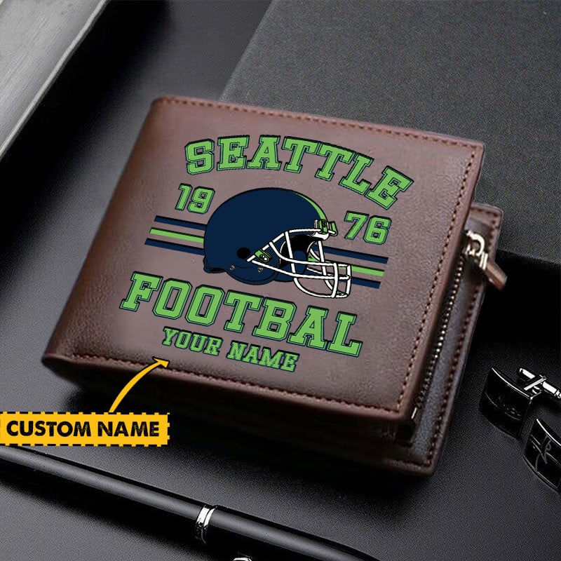 Sportswearmerch Seattle Seahawks NFL Personalized Men Wallet For Fan