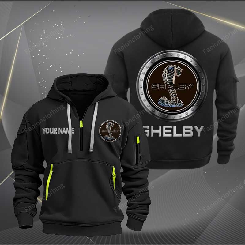Sportswearmerch Shelby Car Personalized Half Zip Hoodie For Fan