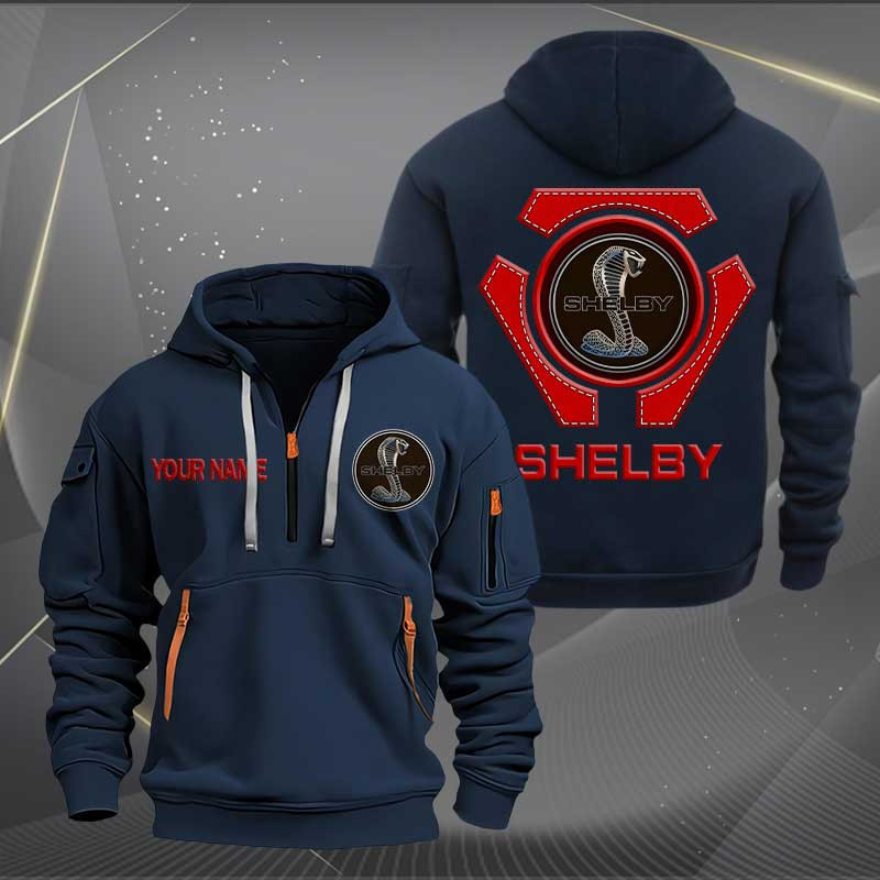 Sportswearmerch Shelby Car Personalized Half Zip Hoodie For Fan