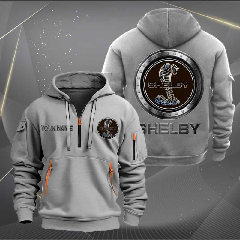 Sportswearmerch Shelby Car Personalized Half Zip Hoodie For Fan