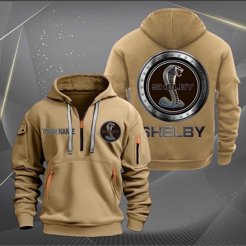 Sportswearmerch Shelby Car Personalized Half Zip Hoodie For Fan