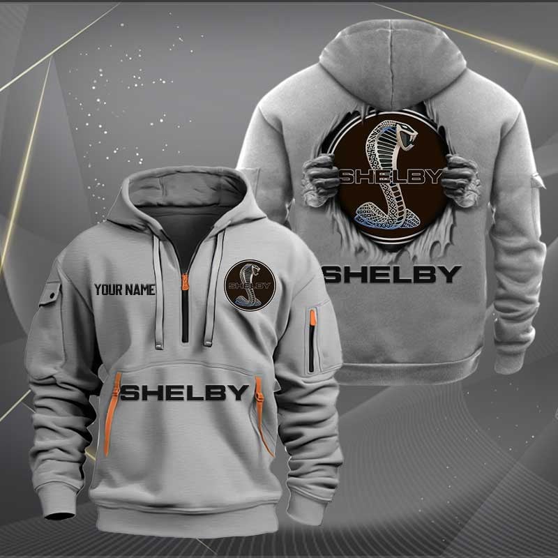 Sportswearmerch Shelby Car Personalized Half Zip Hoodie For Fan