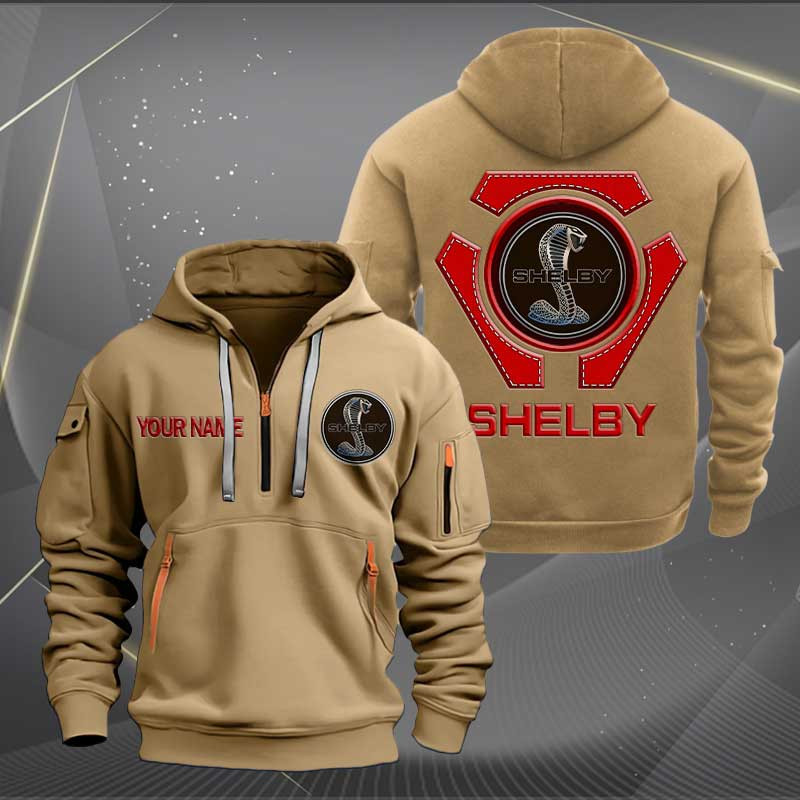 Sportswearmerch Shelby Car Personalized Half Zip Hoodie For Fan
