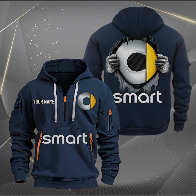 Sportswearmerch Smart Car Personalized Half Zip Hoodie For Fan