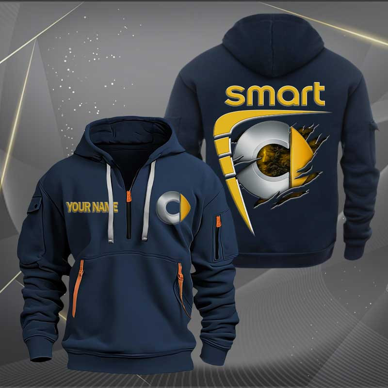 Sportswearmerch Smart Car Personalized Half Zip Hoodie For Fan
