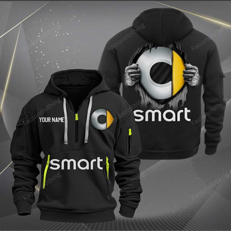 Sportswearmerch Smart Car Personalized Half Zip Hoodie For Fan