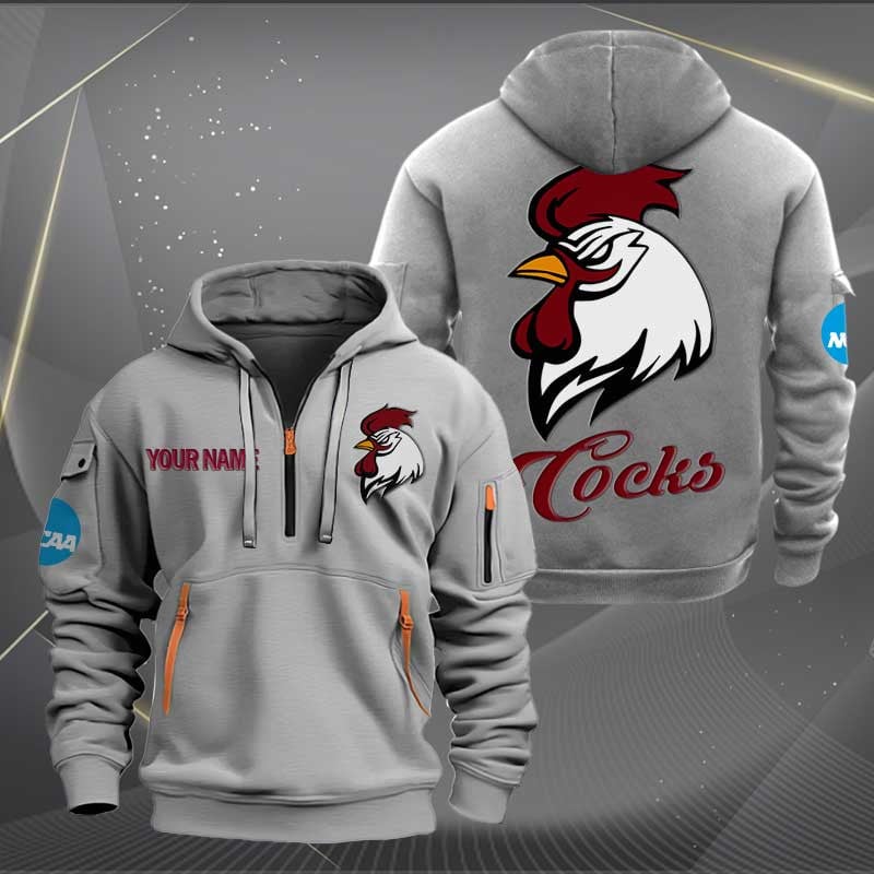 Sportswearmerch South Carolina Gamecocks NCAA Hockey NCAA Personalized Half Zip Hoodie For Fan