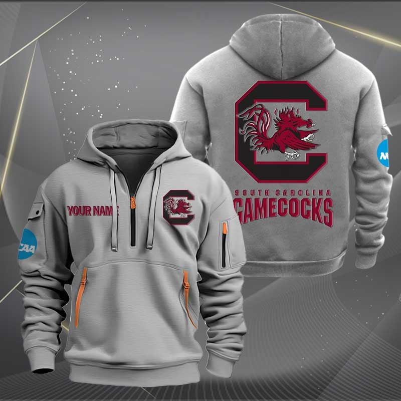 Sportswearmerch South Carolina Gamecocks NCAA Personalized Half Zip Hoodie For Fan