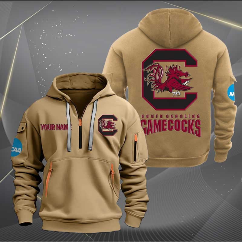 Sportswearmerch South Carolina Gamecocks NCAA Personalized Half Zip Hoodie For Fan