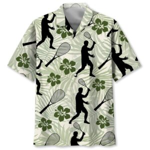 Sportswearmerch Squash Sport Hibiscus Hawaiian Shirt For Fan