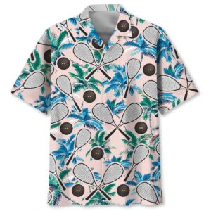 Sportswearmerch Squash Sport Tropical Palm Tree Hawaiian Shirt For Fan