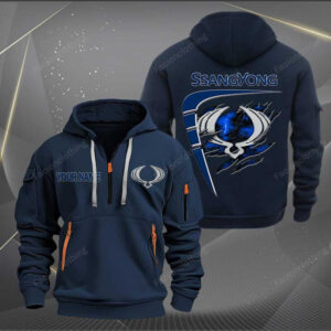 Sportswearmerch SsangYong Car Personalized Half Zip Hoodie For Fan