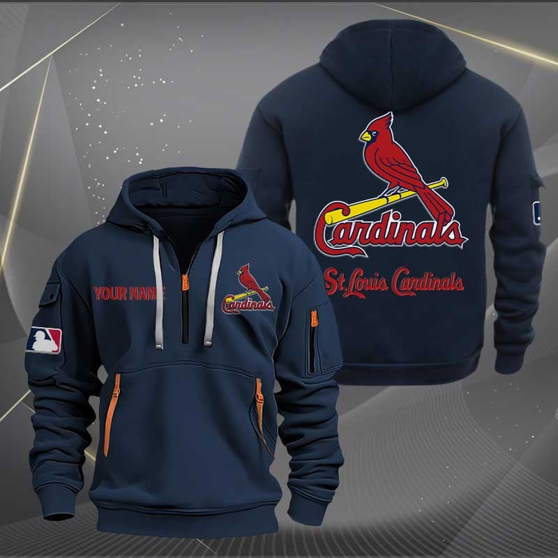 Sportswearmerch St. Louis Cardinals MLB Half Zip Hoodie For Fan
