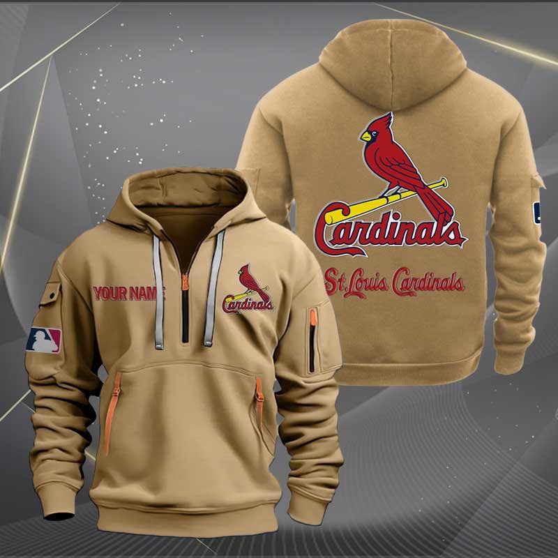 Sportswearmerch St. Louis Cardinals MLB Half Zip Hoodie For Fan
