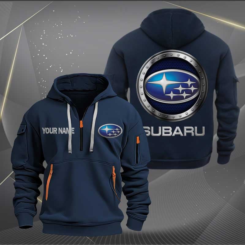 Sportswearmerch Subaru Car Personalized Half Zip Hoodie For Fan