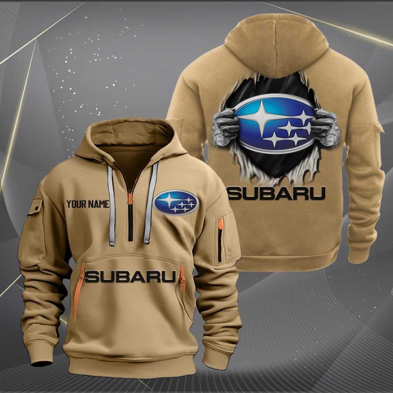 Sportswearmerch Subaru Car Personalized Half Zip Hoodie For Fan