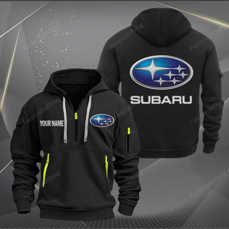 Sportswearmerch Subaru Car Personalized Half Zip Hoodie For Fan