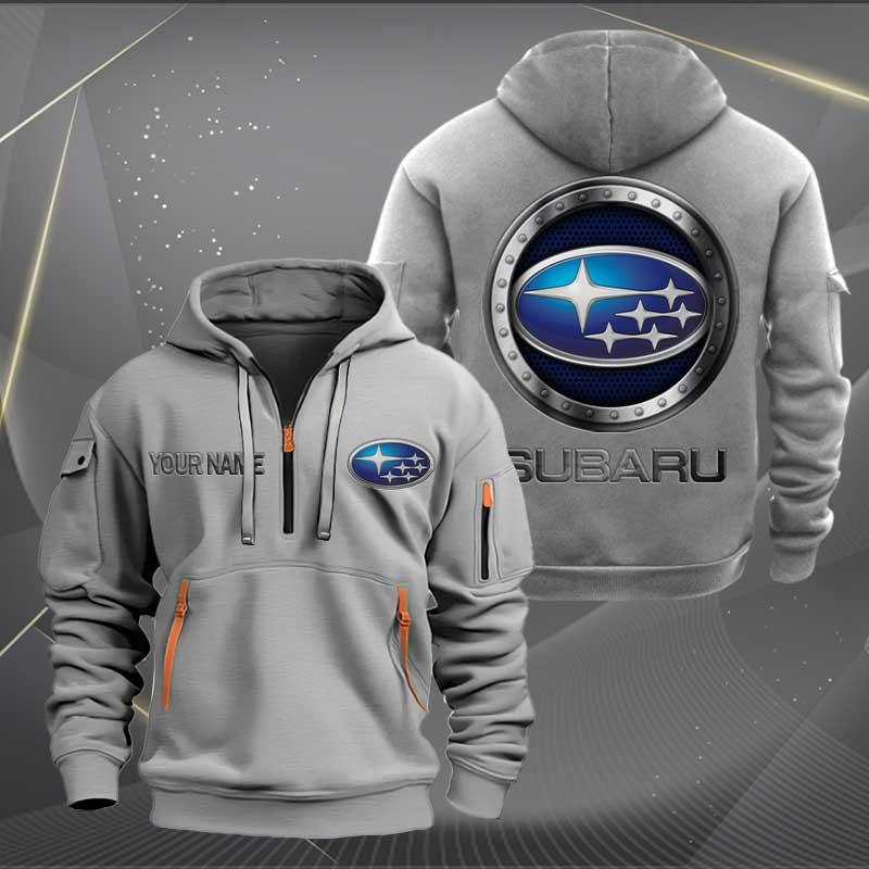 Sportswearmerch Subaru Car Personalized Half Zip Hoodie For Fan