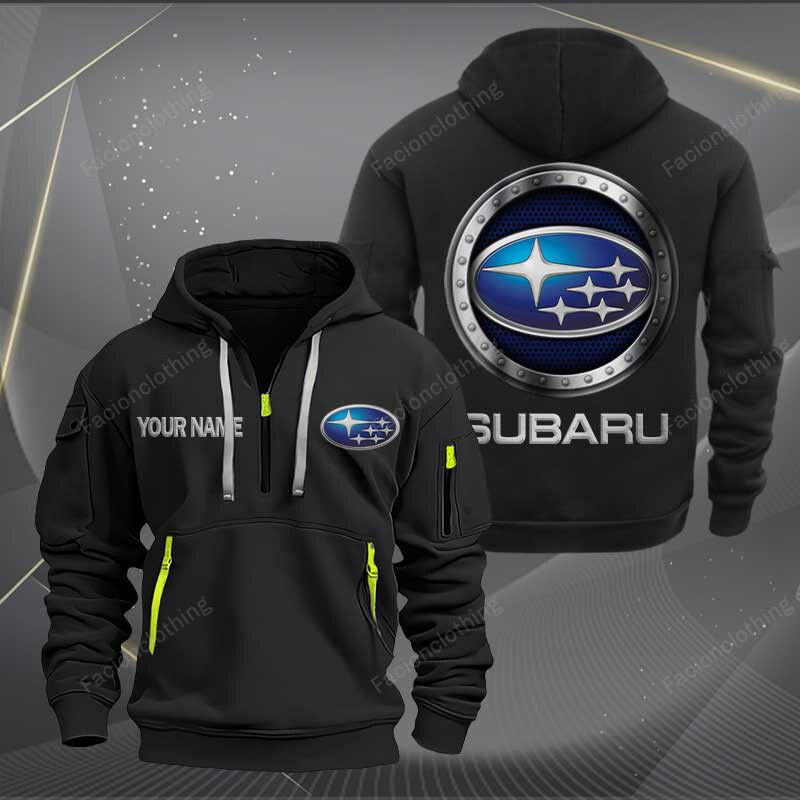 Sportswearmerch Subaru Car Personalized Half Zip Hoodie For Fan