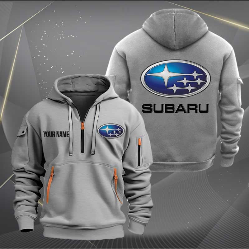 Sportswearmerch Subaru Car Personalized Half Zip Hoodie For Fan