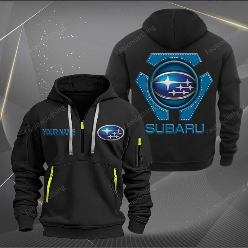 Sportswearmerch Subaru Car Personalized Half Zip Hoodie For Fan