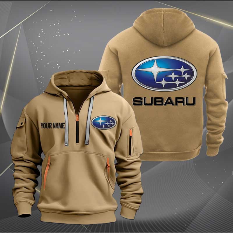 Sportswearmerch Subaru Car Personalized Half Zip Hoodie For Fan