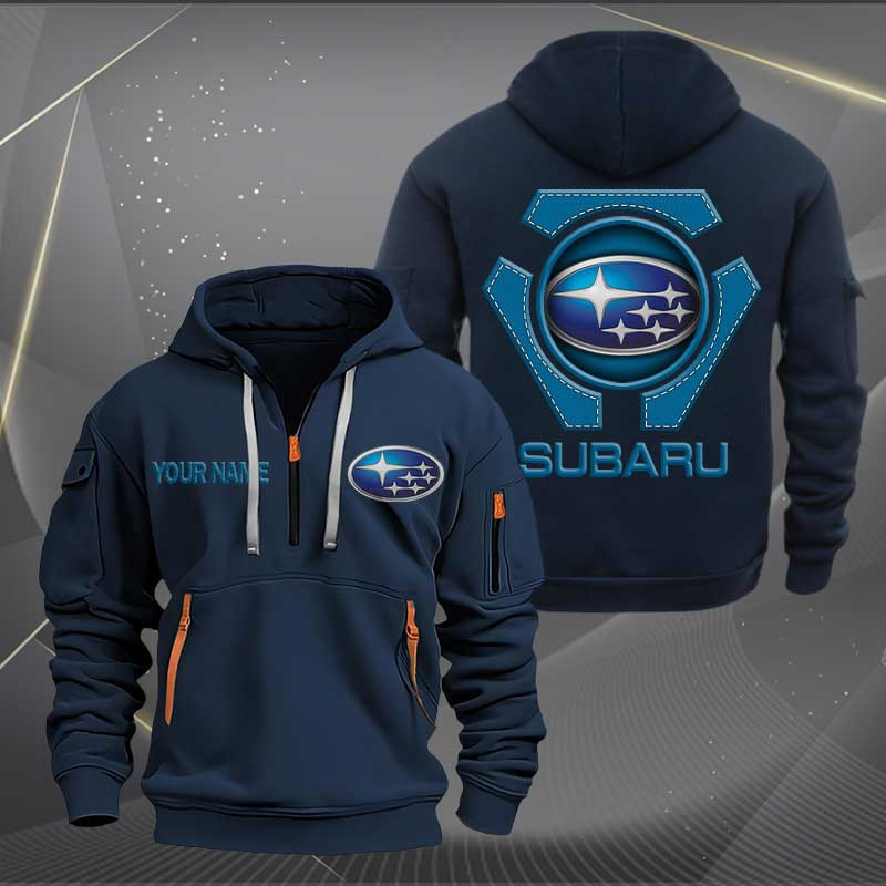 Sportswearmerch Subaru Car Personalized Half Zip Hoodie For Fan