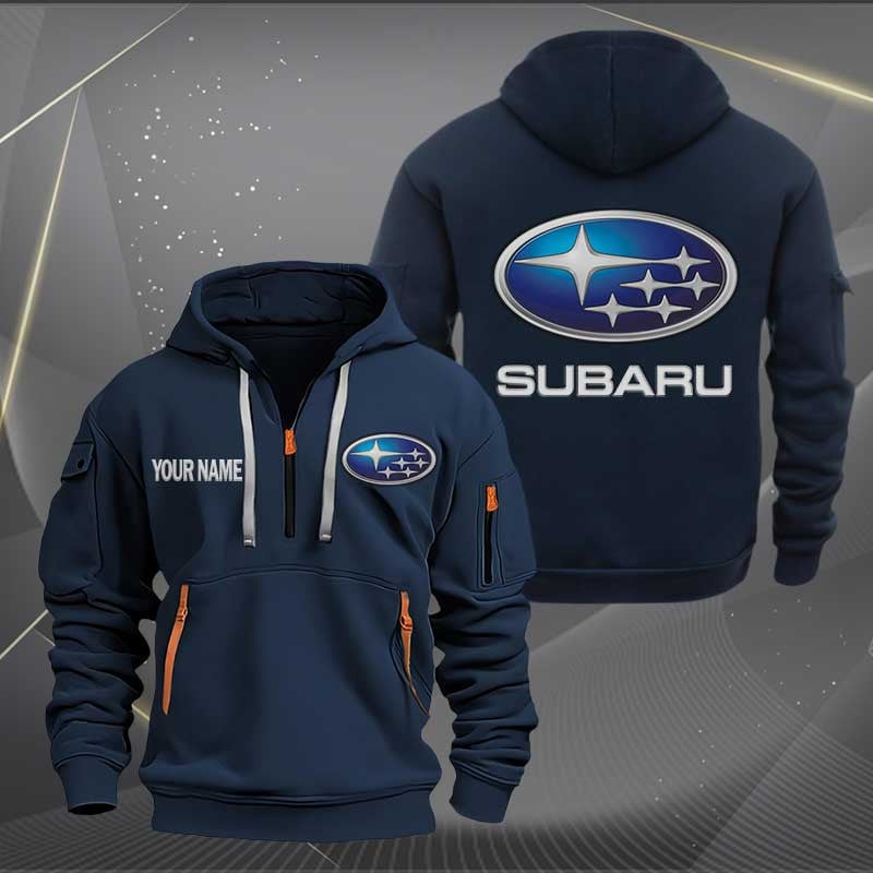 Sportswearmerch Subaru Car Personalized Half Zip Hoodie For Fan