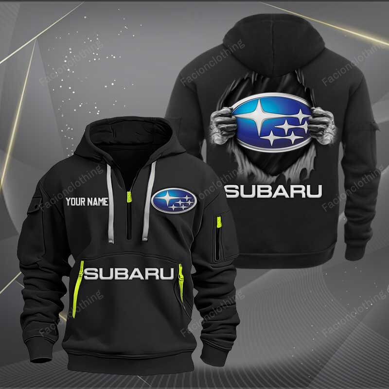 Sportswearmerch Subaru Car Personalized Half Zip Hoodie For Fan