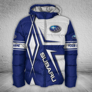 Sportswearmerch Subaru Car Puffer Jacket For Fan