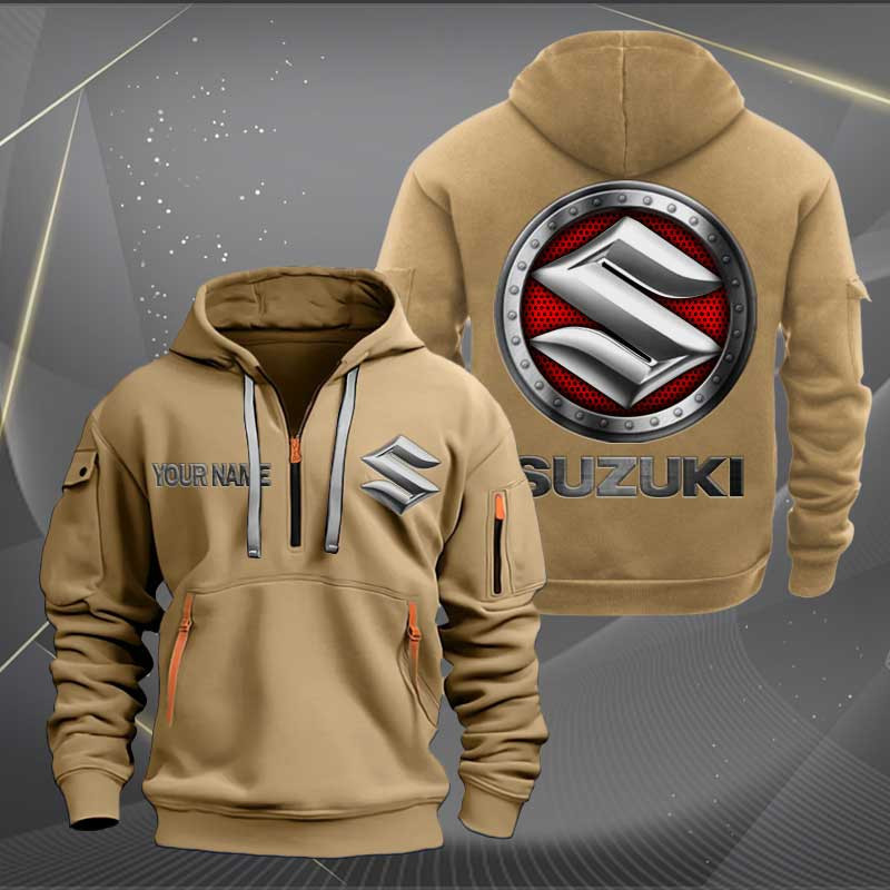 Sportswearmerch Suzuki Car Personalized Half Zip Hoodie For Fan