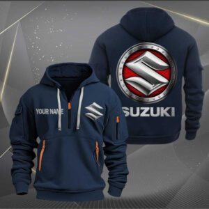 Sportswearmerch Suzuki Car Personalized Half Zip Hoodie For Fan