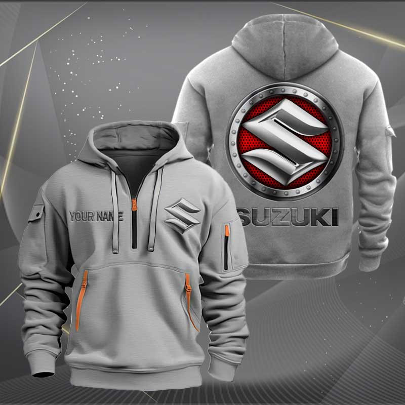Sportswearmerch Suzuki Car Personalized Half Zip Hoodie For Fan