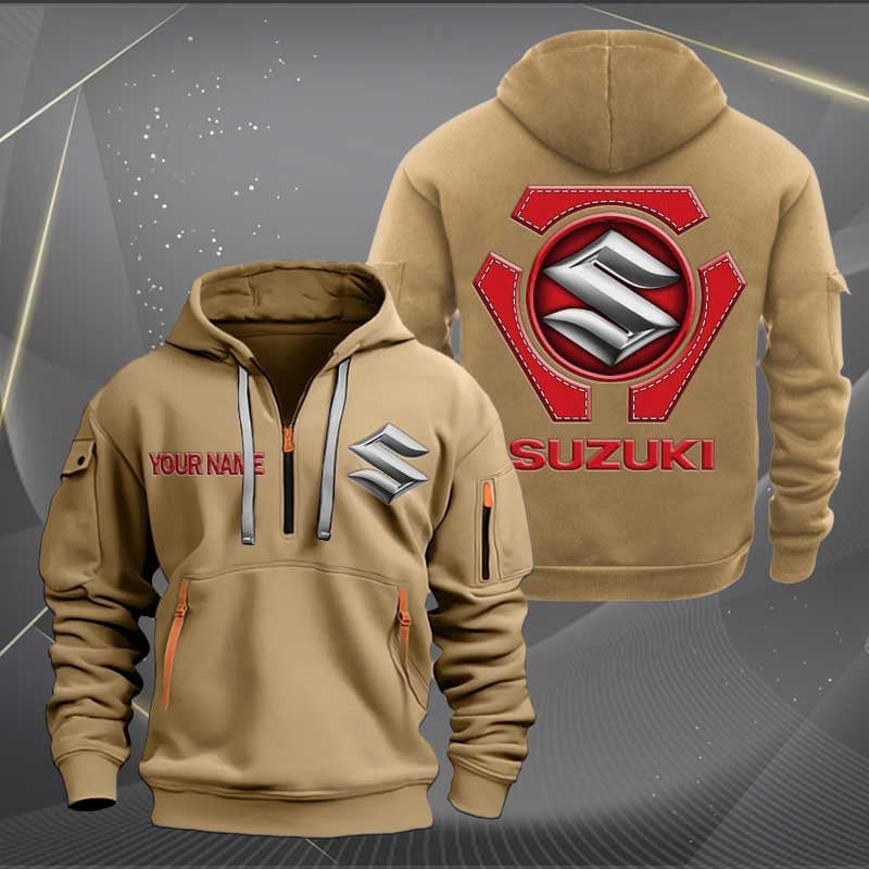 Sportswearmerch Suzuki Car Personalized Half Zip Hoodie For Fan