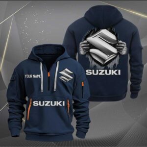 Sportswearmerch Suzuki Motorcycles Personalized Half Zip Hoodie For Fan
