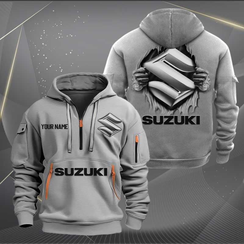 Sportswearmerch Suzuki Motorcycles Personalized Half Zip Hoodie For Fan
