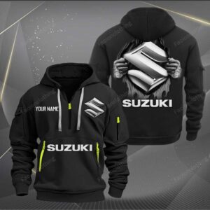 Sportswearmerch Suzuki Motorcycles Personalized Half Zip Hoodie For Fan