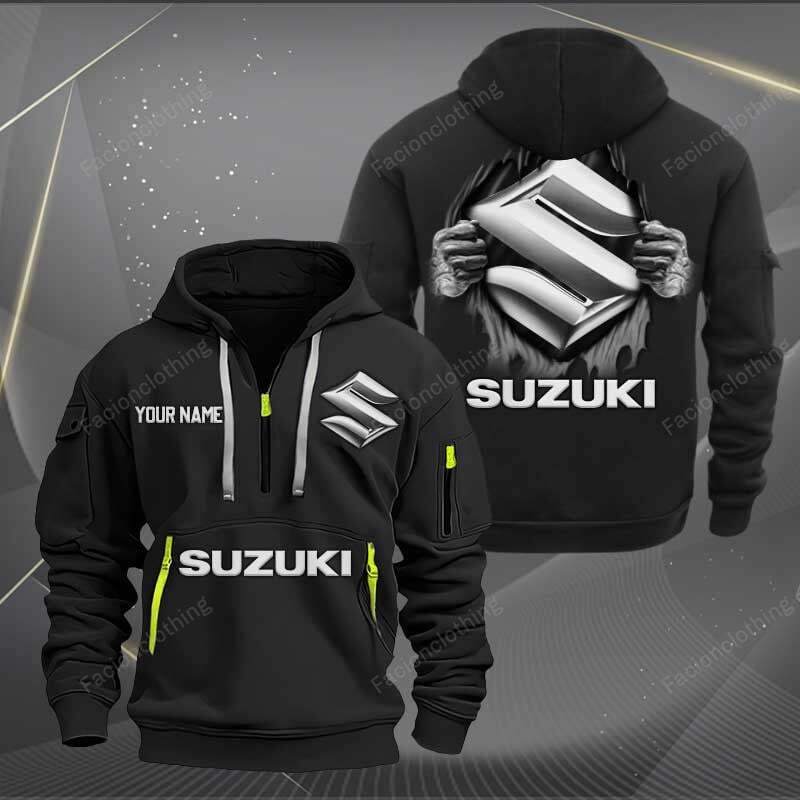Sportswearmerch Suzuki Motorcycles Personalized Half Zip Hoodie For Fan
