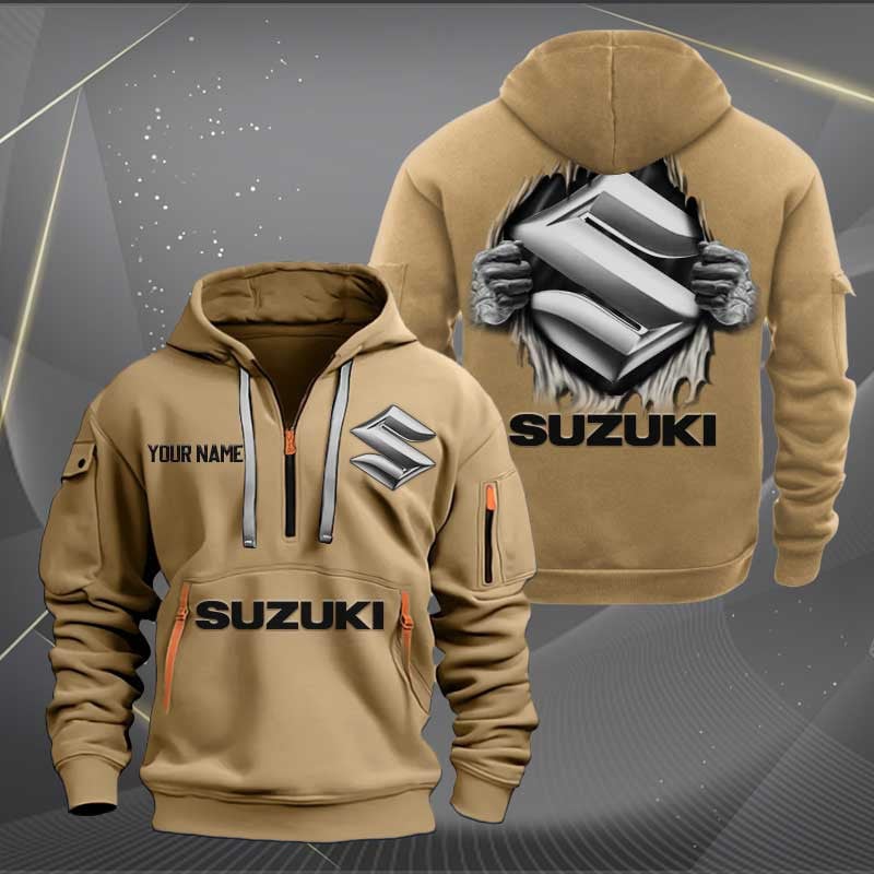 Sportswearmerch Suzuki Motorcycles Personalized Half Zip Hoodie For Fan