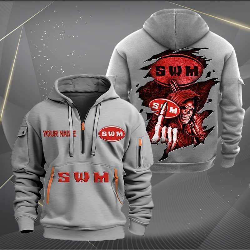 Sportswearmerch SWM Motorcycle Personalized Half Zip Hoodie For Fan