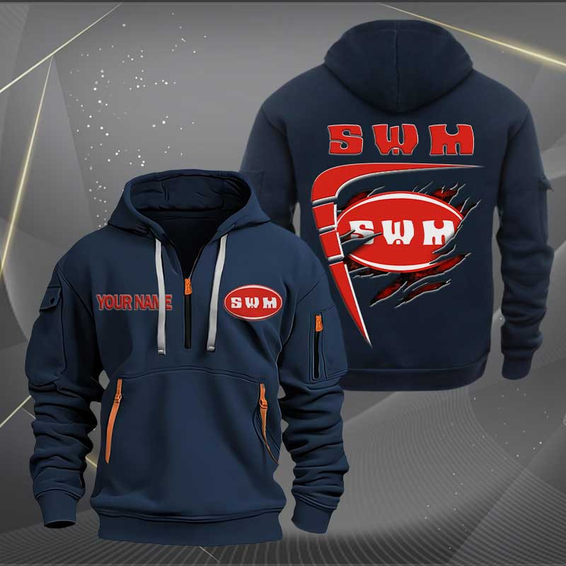 Sportswearmerch SWM Motorcycle Personalized Half Zip Hoodie For Fan
