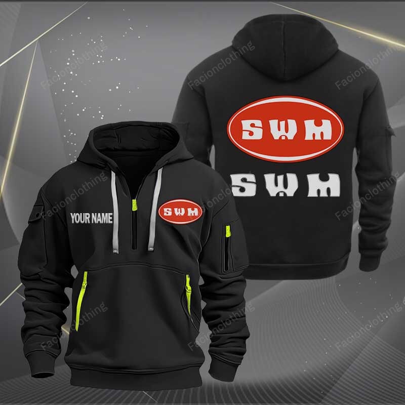 Sportswearmerch SWM Motorcycles Personalized Half Zip Hoodie For Fan