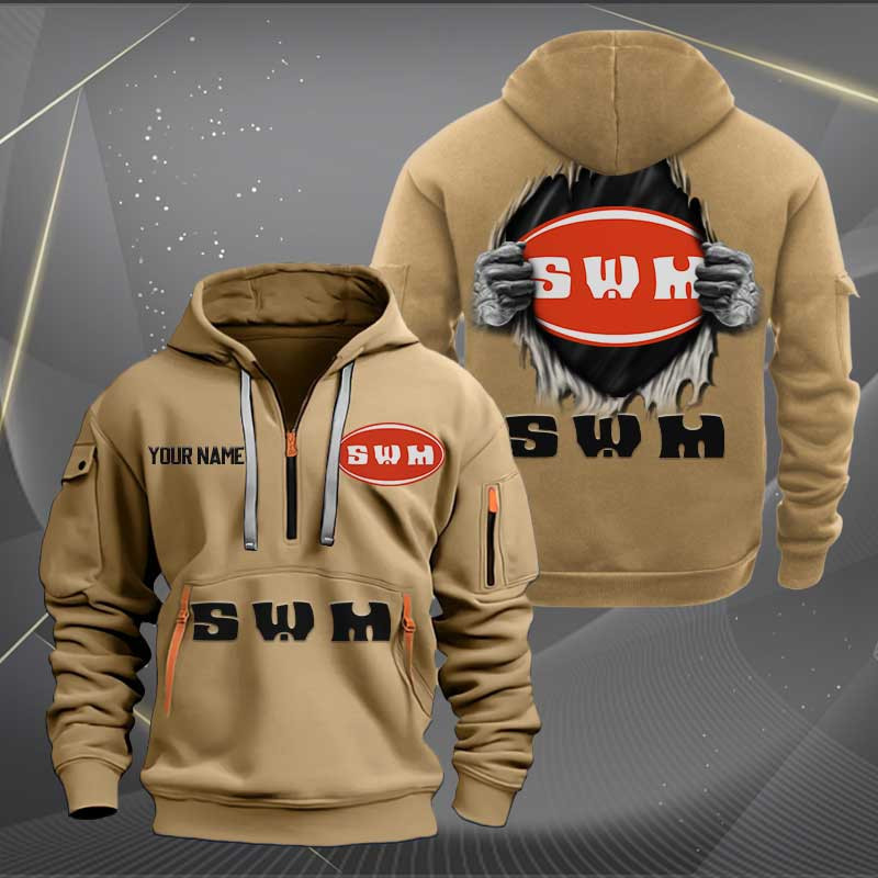 Sportswearmerch SWM Motorcycles Personalized Half Zip Hoodie For Fan