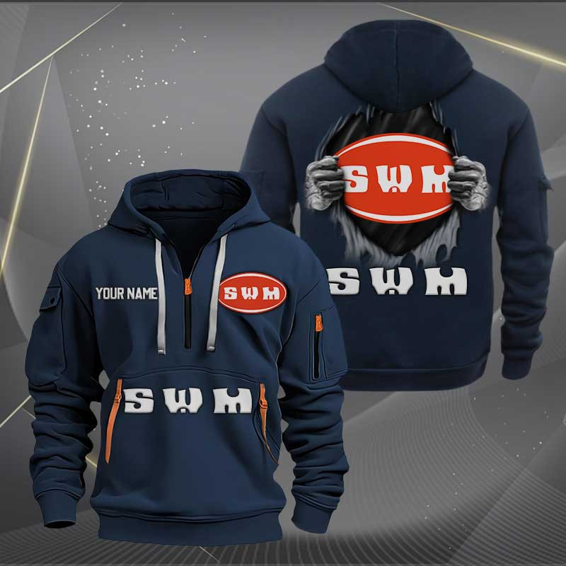Sportswearmerch SWM Motorcycles Personalized Half Zip Hoodie For Fan